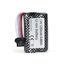 7.4V 1200mAh 15C Li-ion RC battery pack checkered wrap 2S 18500 with 8 connectors