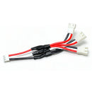 7.4V 2S XH-3P 1-to-3 Y-Splitter Balance Charging Cable, 12cm Lightweight RC Battery Adapter for Multiple Charging