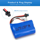 6 connector types for 7.4V RC battery pack JST SM-2P EL-2P Tamiya SM-4P T-plug