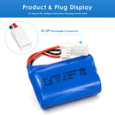 6 connector types for 7.4V RC battery pack JST SM-2P EL-2P Tamiya SM-4P T-plug