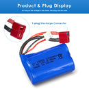 6 connector types for 7.4V RC battery pack JST SM-2P EL-2P Tamiya SM-4P T-plug