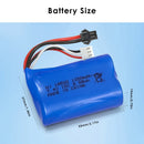 7.4V RC battery pack dimensions 55mm x 30mm x 16mm