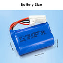 7.4V RC battery pack dimensions 55mm x 30mm x 16mm