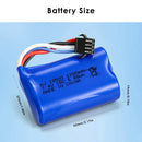 7.4V RC battery pack dimensions 55mm x 30mm x 16mm