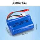 7.4V RC battery pack dimensions 55mm x 30mm x 16mm