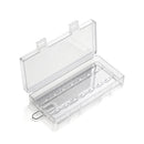 8‑slot AA battery storage case – transparent PP, built‑in hook, 2.5mm thick walls