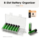 Closed AA battery case with hook – side view showing latch