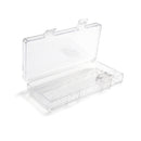 8‑slot 18650 battery storage case – transparent PP with built‑in hook, holds eight 18650 cells
