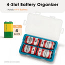 Closed 9V battery storage box with latch – moisture-proof seal
