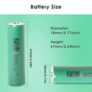 DMEGC INR18650-30P 3000mAh battery detailed dimensions showing Flat Top 65mm and Button Top 66.5mm lengths, 18mm diameter, with 3.7V nominal voltage and 5C (15A) discharge specs.