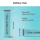 Dimension specifications for high-current EVE 10C battery with tabs