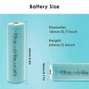 Dimension specifications for high-current EVE 10C battery with tabs