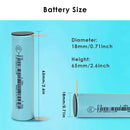 Dimension specifications for EVE 20A high power button top battery