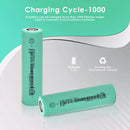 EVE INR18650-33V 3300mAh battery capacity and cycle life chart showing true 3300mAh capacity, 3C high-drain performance (10A), and long cycle life.