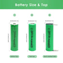 EVE INR18650-25P 2500mAh battery detailed dimensions showing Flat Top 65mm and Button Top 67mm lengths, 18mm diameter, with 3.7V nominal voltage and 12C (30A) discharge specs.
