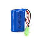 7.4V 1200mAh 15C Li-ion RC battery pack 2S 18500 18A high drain for cars planes boats