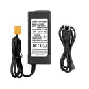 LiitoKala 25.2V 2A Li-ion battery charger with XT60 plug for 6S 18650/21700 battery packs, US plug. 100-240V wide voltage input, constant current & voltage smart charging.