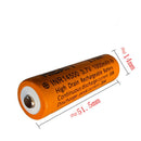 HIBATT 14500 3.7V 1000mAh 10A High-Drain Li-ion Battery - Rechargeable INR14500 Power Cell for Flashlights, RC Models, Vape & Power Tools (Flat Top / Button Top / Nickel Tabs / Wired Options)