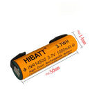 HIBATT 14500 3.7V 1000mAh 10A High-Drain Li-ion Battery - Rechargeable INR14500 Power Cell for Flashlights, RC Models, Vape & Power Tools (Flat Top / Button Top / Nickel Tabs / Wired Options)
