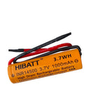 HIBATT 14500 3.7V 1000mAh 10A High-Drain Li-ion Battery - Rechargeable INR14500 Power Cell for Flashlights, RC Models, Vape & Power Tools (Flat Top / Button Top / Nickel Tabs / Wired Options)