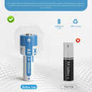 AA 2600mAh NiMH battery featuring a standard button top positive terminal for secure contact with spring-loaded devices.