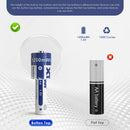 AAA 1.5V 1200mWh Li-ion battery featuring a standard button top positive terminal for secure contact with spring-loaded devices.