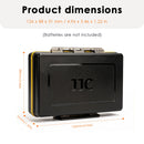 AAA alkaline batteries organized in the protection case – ready for remote controls and wireless mice