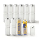 Two AAA to AA battery adapter converters – plastic sleeves with metal bottom contact