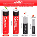 2500mAh (9.25Wh) 3.7V 18650 5C High-Drain Rechargeable Li-ion Battery – 12.5A Continuous for Turbo Flashlights, RC Models & High-Power Devices