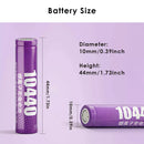 Delipow 10440 battery dimension diagram – 10.0mm diameter, 44.0mm height, AAA size equivalent