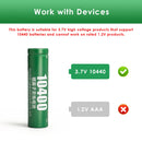 Delipow 10440 lithium battery built-in protection circuit – overcharge, over-discharge, short circuit, overcurrent, temperature protection – UL/CE/UN38.3 certified