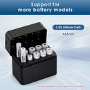 Delipow 10‑bay smart charger compatible with 1.5V lithium AA/AAA and 1.2V NiMH NiCD rechargeable batteries