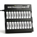 Delipow 20‑pack AA 3404mWh 1.5V high-power lithium rechargeable batteries with 20‑bay fast charger, 1500+ cycles, low self-discharge