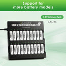 Delipow 20‑bay fast charger compatible with 1.5V lithium AA rechargeable batteries – optimized for Delipow lithium series
