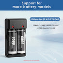 Delipow 26650 charger compatible with 3.7V li-ion 26650 rechargeable batteries, flat top and button top