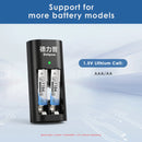 Delipow 2‑bay fast charger compatible with 1.5V lithium AAA rechargeable batteries – optimized for Delipow 1184mWh series