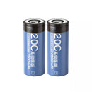 Delipow 2 pack 26650 2500mAh 3.2V flat top LiFePO4 rechargeable batteries, for flashlights, power tools and equipment
