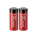 Delipow 2 pack 26650 3000mAh 3.2V flat top LiFePO4 rechargeable batteries, high capacity, for flashlights and power tools