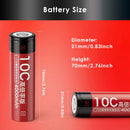 Dimension specifications for Delipow 40A high-current battery