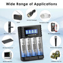 Delipow AA 4000mWh lithium batteries and charger powering Blink outdoor camera at front door