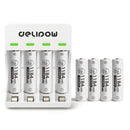Delipow 4-pack AAA 1184mWh 1.5V lithium rechargeable batteries with USB-C charging cable, 1500+ cycles