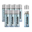 Delipow 8-pack AA 1800mWh 1.5V USB-C lithium rechargeable batteries, fast charging, built-in smart protection, for doorbells, keyboards, smart door locks