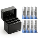 Delipow 8‑pack AA 4000mWh 1.5V lithium rechargeable batteries with fast charger, 1500 cycles, for Xbox, Blink cameras, solar lights