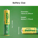 Delipow AA battery dimension diagram – 50.0mm height, 14.0mm diameter, standard AA size