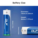 Delipow AA solar battery dimension diagram – 50.0mm height, 14.0mm diameter, standard AA size
