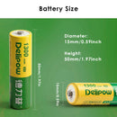 Delipow AA battery dimension diagram – 50.0mm height, 14.0mm diameter, standard AA size