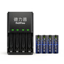 Delipow AA NiMH rechargeable batteries 3300mAh with charger kit, pre‑charged, 1200 cycles