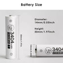 Delipow AA lithium battery dimension diagram – 50.0mm height, 14.0mm diameter, standard AA size