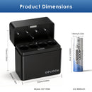Delipow AA 4000mWh lithium battery and fast charger with ruler – AA 50x14mm, charger 150x100x30mm
