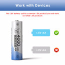 Delipow AA 4000mWh lithium battery built‑in premium protection – overcharge, over‑discharge, short circuit, overcurrent, temperature, voltage stabilization